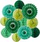 Honeycomb Ball Fans Wall Decorations(Green Kit)7.87 x 4.57 x 1.65 inches